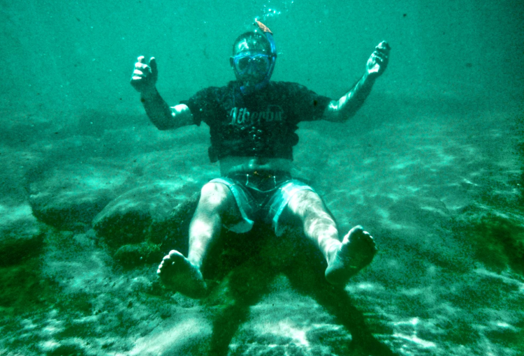 Charles Under Water in Lantana Beach, Florida