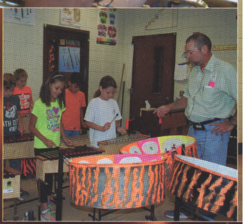 Charles Van Deursen Teaching Elementary Children How to  Play the Xylophone, www.InTuneWithYou.com