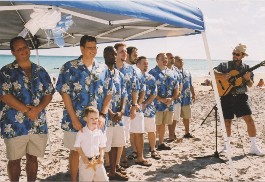 Charles Van Deursen playing the Classical Guitar for a Wedding on the Beach, www.InTuneWithYou.com