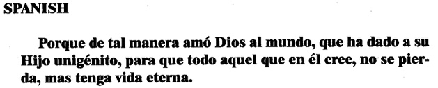 John 3:16 in Spanish