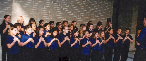 South Olive Elementary Tiger Chorus Performing Outside the School Board Room, by InTuneWithYou.com